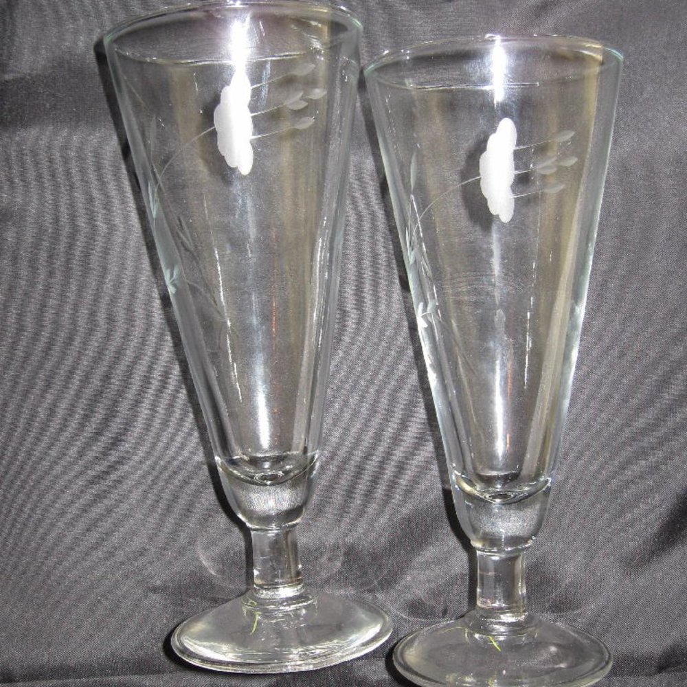 Princess House Crystal~Heritage~Pilsner Glasses